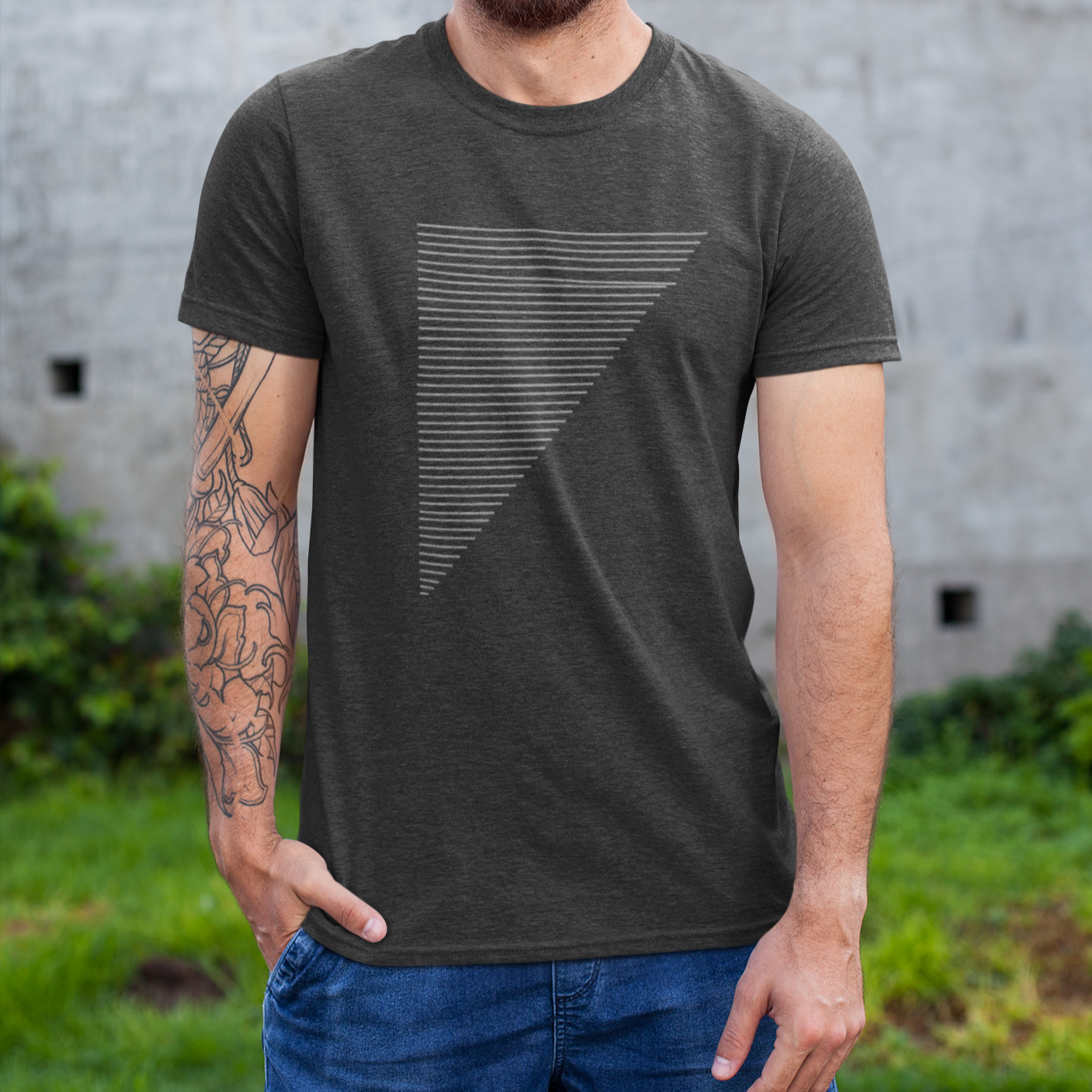 Trianligne - T-shirt homme/unisexe💙