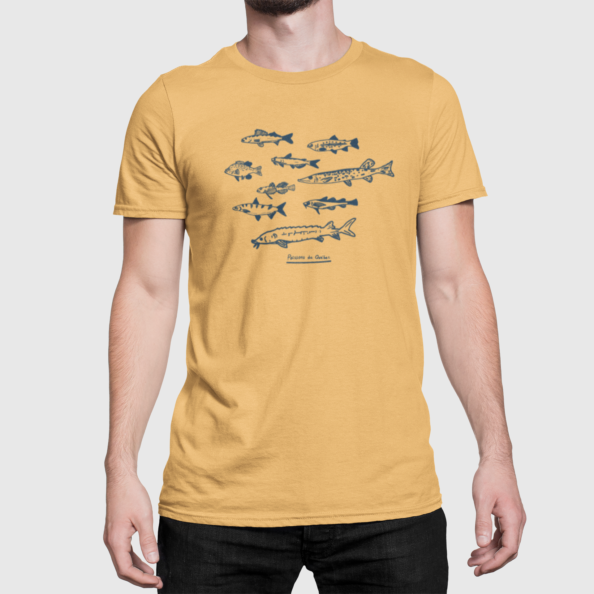 Poissons du QC-KM54-T-shirt homme/unisexe 🍁