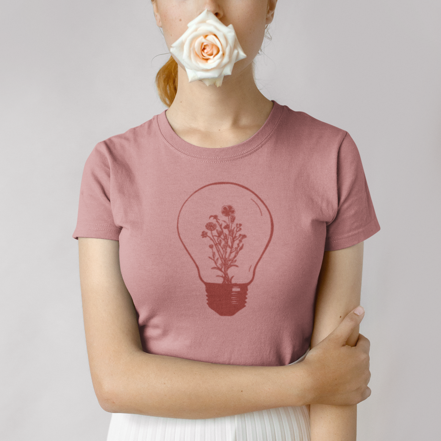 Ampoule Florale-KM54-T-shirt-Femme💙