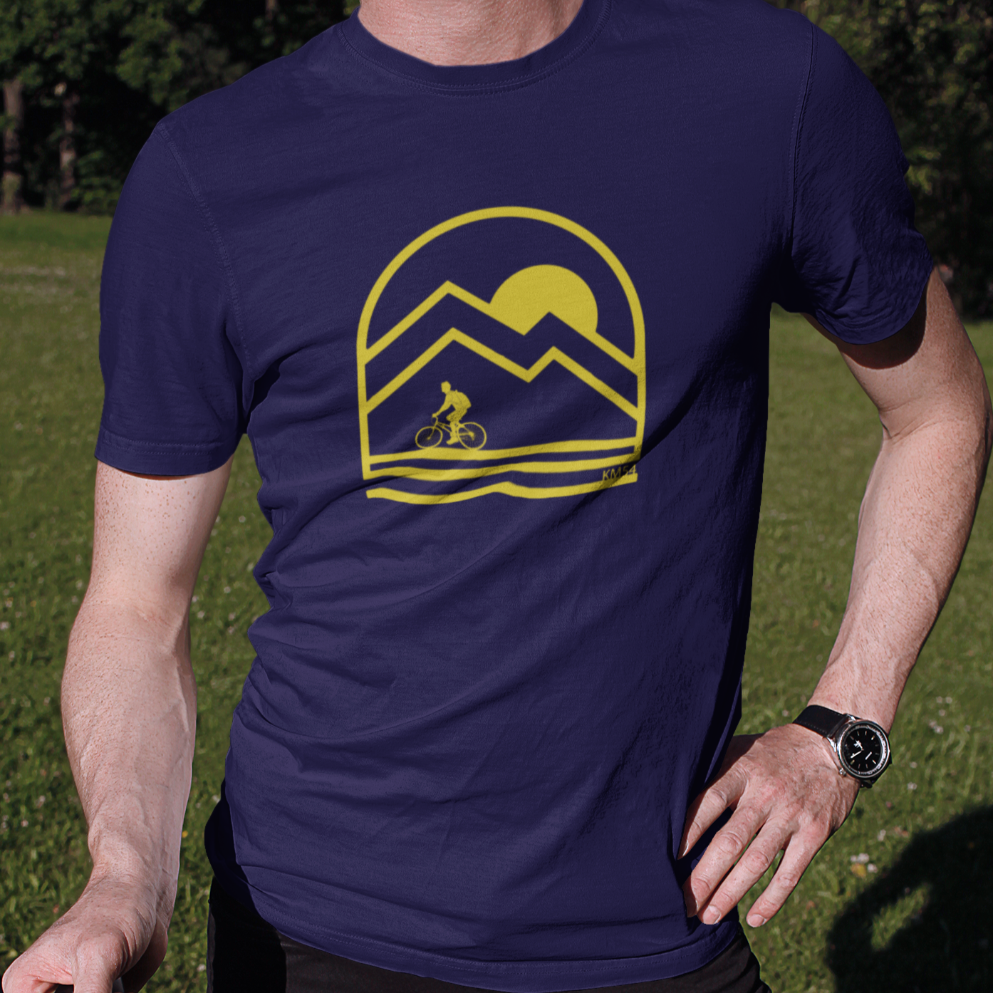 Cycliste -KM54-T-shirt homme/unisexe